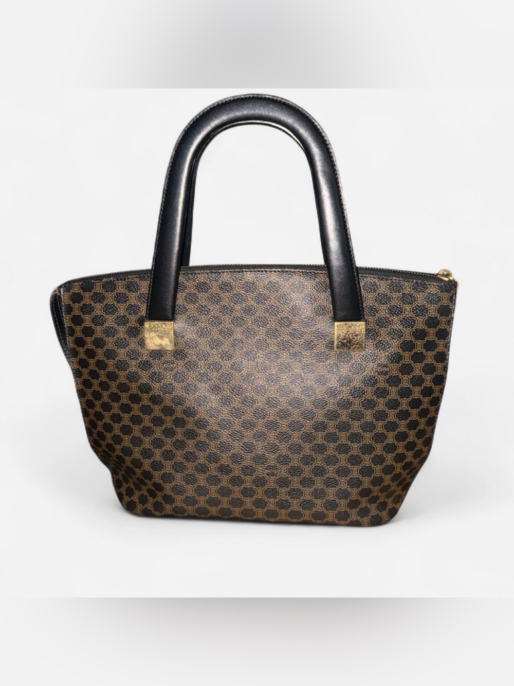 Celine Brown & Black Macadam Pattern Tote with Wallet - Picture 2 of 16